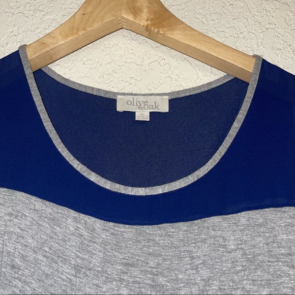 Olive & Oak heather gray and navy blue tank top women size XL - Picture 4 of 7